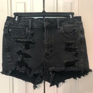 American Eagle Black Denim Shorts